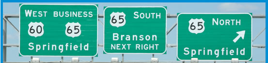 US 60/65 Interchange Signs Courtesy of MoDOT