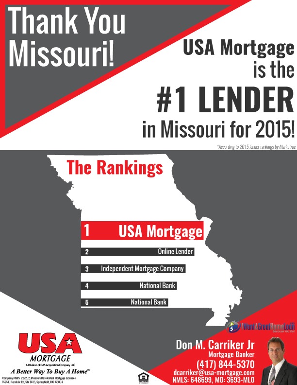 #1 Lender in Missouri for 2015